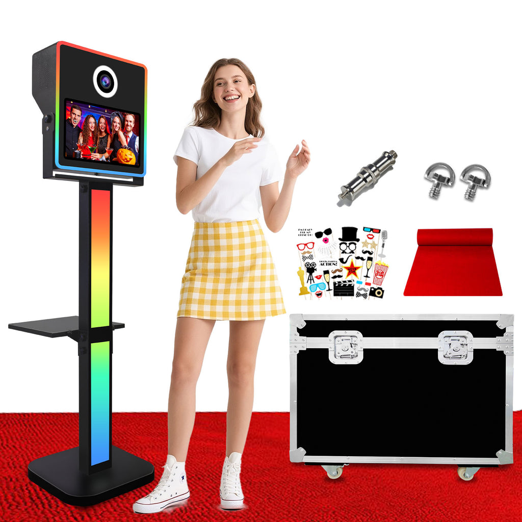 Cabine photo reflex numérique pour selfies, 15,6 pouces